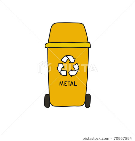 Premium Vector  Simple vector doodle icon of trash can garbage