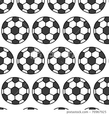 soccer ball seamless doodle pattern, vector color illustration soccer ball seamless doodle pattern, vector color illustration 70967925