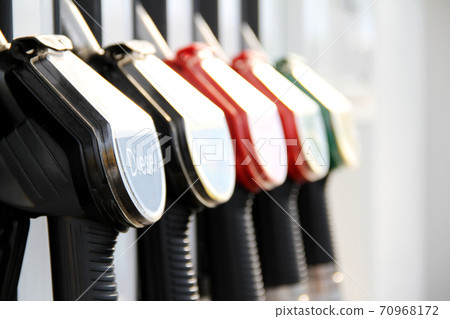 Gas station with different types of fuel 70968172