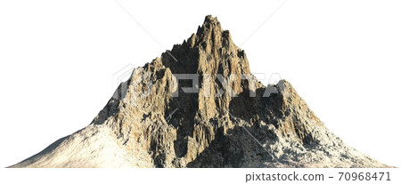 Snowy mountains Isolate on white background 3d illustration Snowy mountains Isolate on white background 3d illustration 70968471