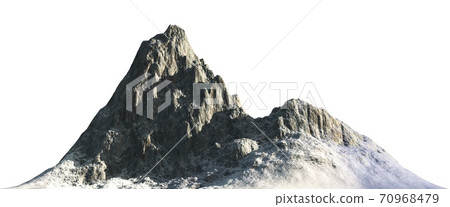 Snowy mountains Isolate on white background 3d illustration Snowy mountains Isolate on white background 3d illustration 70968479