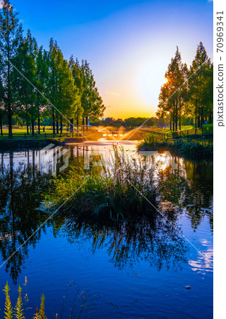 烏奇奇河防洪綠化夜景 70969341