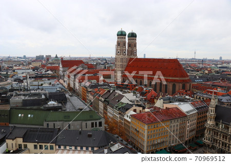 Old Town Hall and Christmas Market in Munich as seen from St. Peter's Church Old Town Hall and Christmas Market in Munich as seen from St. Peter's Church 70969512