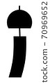Wind chimes silhouette 70969652