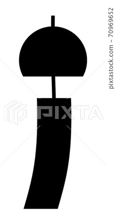 Wind chimes silhouette Wind chimes silhouette 70969652