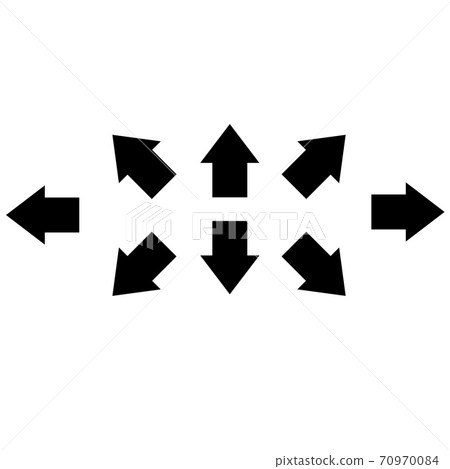 set arrow icon on white background. black arrow... - Stock Illustration ...