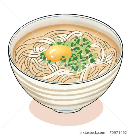 Tsukimi Udon Stock Illustration