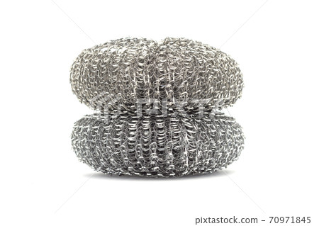 Steel wool on white background. Steel wool on white background. 70971845