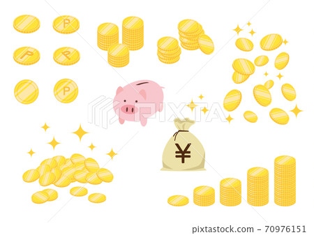 Coin illustration material 70976151