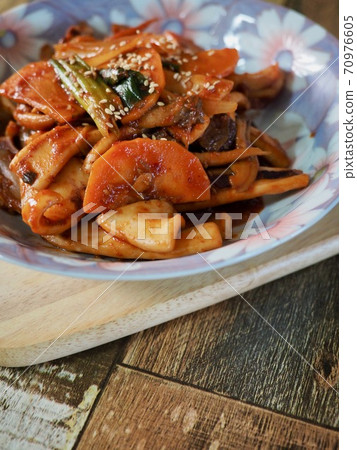 Asian Food Stir-fried Squid and Vegetables Asian Food Stir-fried Squid and Vegetables 70976605