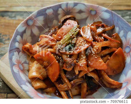 Asian Food Stir-fried Squid and Vegetables Asian Food Stir-fried Squid and Vegetables 70976611