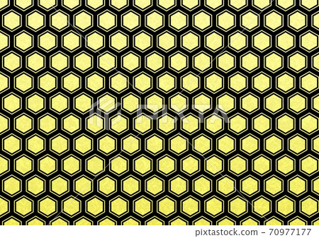 Black and light gold "turtle shell pattern" Japanese pattern, Japanese paper style background material Black and light gold "turtle shell pattern" Japanese pattern, Japanese paper style background material 70977177