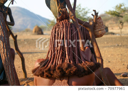 Hairstyles of Himba women living in Namibia, Africa Hairstyles of Himba women living in Namibia, Africa 70977961