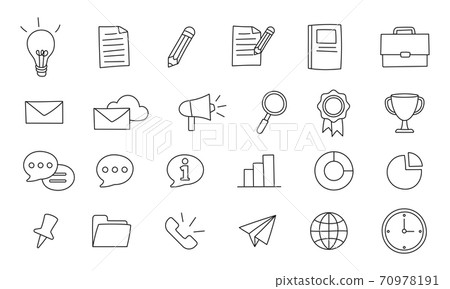 Simple Set of communication and media icon pack, line icon Simple Set of communication and media icon pack, line icon 70978191