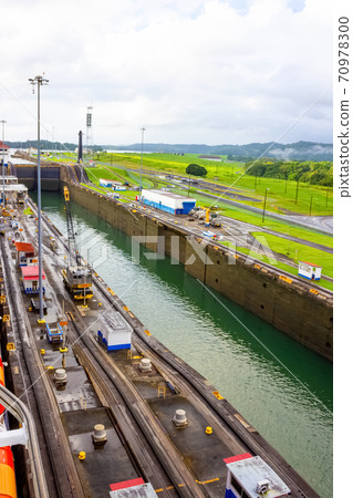 View of Panama Canal from cruise ship View of Panama Canal from cruise ship 70978300