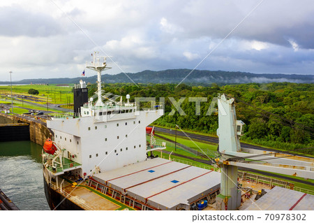 View of Panama Canal from cruise ship 70978302
