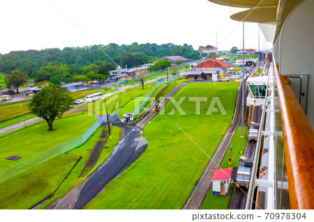View of Panama Canal from cruise ship View of Panama Canal from cruise ship 70978304