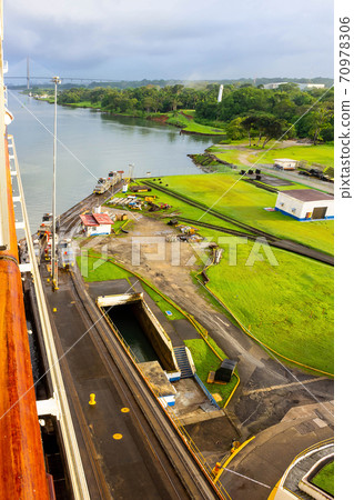 View of Panama Canal from cruise ship 70978306