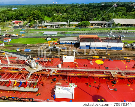View of Panama Canal from cruise ship 70978344