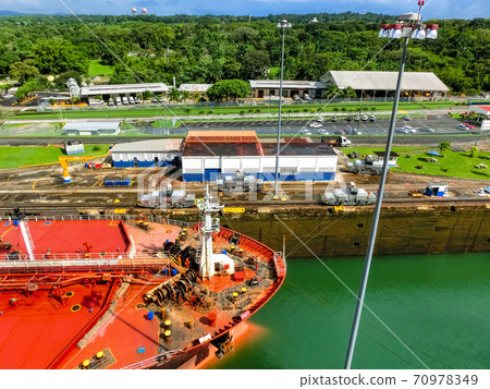 View of Panama Canal from cruise ship 70978349