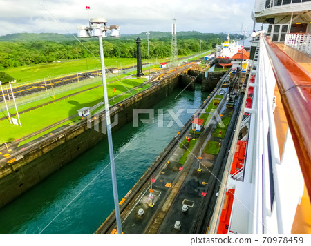 View of Panama Canal from cruise ship 70978459