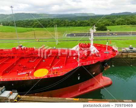 View of Panama Canal from cruise ship 70978469