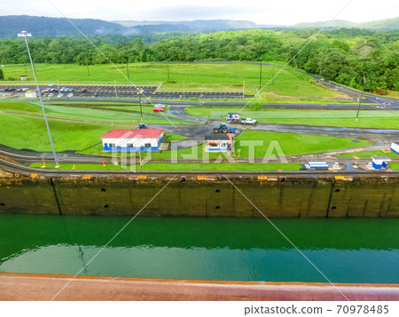 View of Panama Canal from cruise ship 70978485