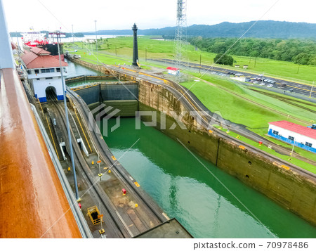 View of Panama Canal from cruise ship 70978486
