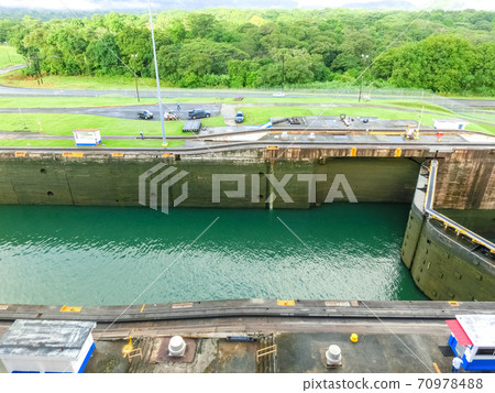View of Panama Canal from cruise ship 70978488