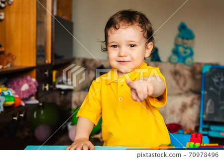 emotional happy child a boy laughs at home emotional happy child a boy laughs at home 70978496