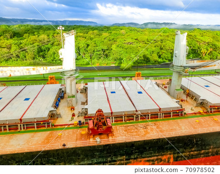 View of Panama Canal from cruise ship 70978502