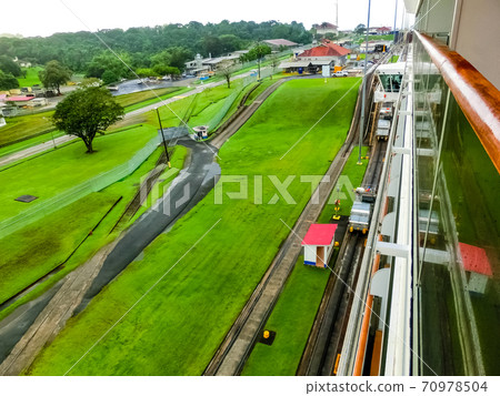 View of Panama Canal from cruise ship View of Panama Canal from cruise ship 70978504