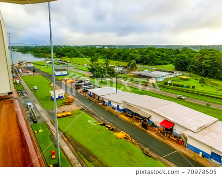 View of Panama Canal from cruise ship View of Panama Canal from cruise ship 70978505