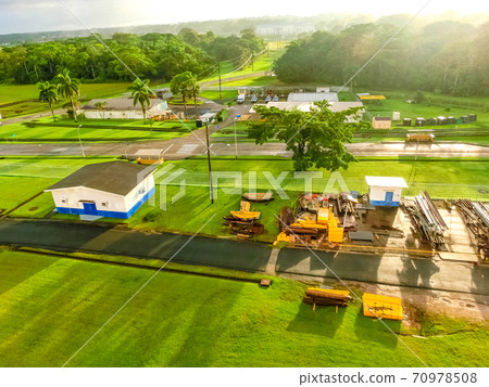 View of Panama Canal from cruise ship View of Panama Canal from cruise ship 70978508