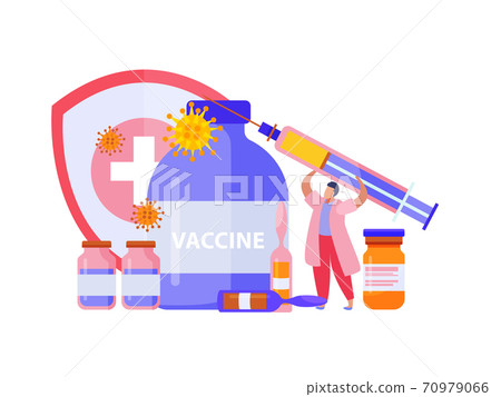 Vaccination Flat Background Vaccination Flat Background 70979066