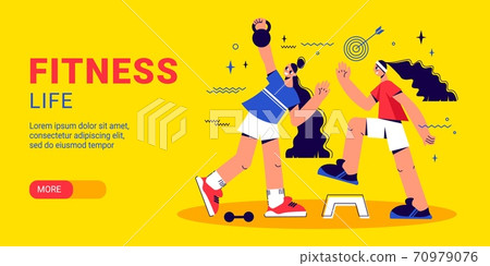 Fitness Horizontal Banner Fitness Horizontal Banner 70979076