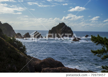 山陰地質公園白原海岸油菜五島 山陰地質公園白原海岸油菜五島 70979457