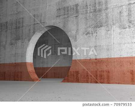 Abstract empty concrete interior background, 3 d 70979533