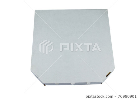 White pizza box isolated on white background White pizza box isolated on white background 70980901