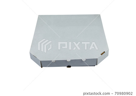 White pizza box isolated on white background White pizza box isolated on white background 70980902
