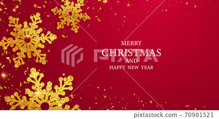 Merry Christmas and Happy New Year background. 70981521