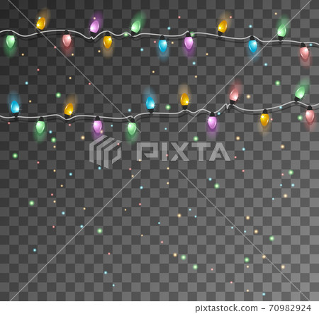 Colorful Xmas garland. Colorful Xmas garland. 70982924