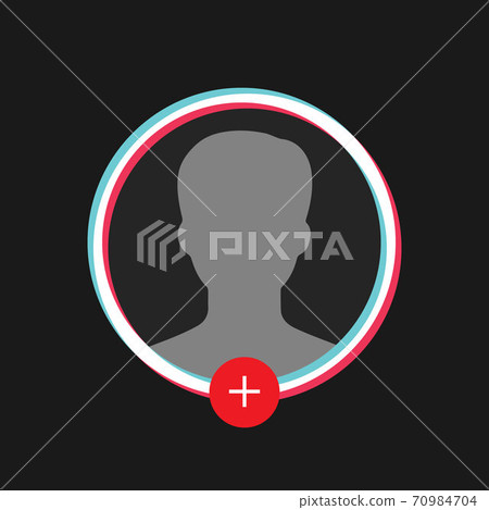 Glitch Social media user profile icon for your design Glitch Social media user profile icon for your design 70984704