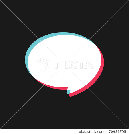 Glitch Chat bubble speech vector icon for your design 70984706