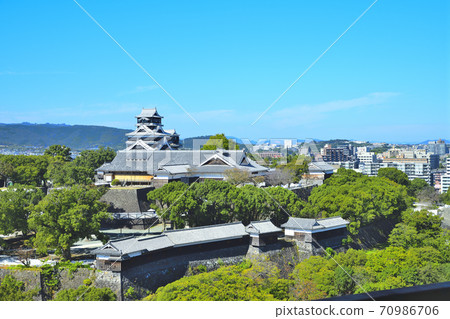 熊本市熊本城正在恢復 70986706