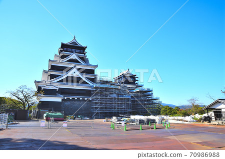 熊本市熊本城正在恢復 熊本市熊本城正在恢復 70986988
