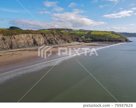 The Tall Cliffs Of Telpyn Beach Make For A Very Interesting Beach 70987628