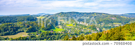 Lush green landscape of Bohemian Paradise 70988408