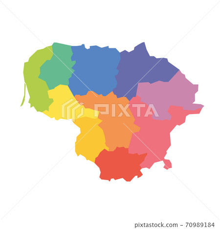 Lithuania - map of counties Lithuania - map of counties 70989184