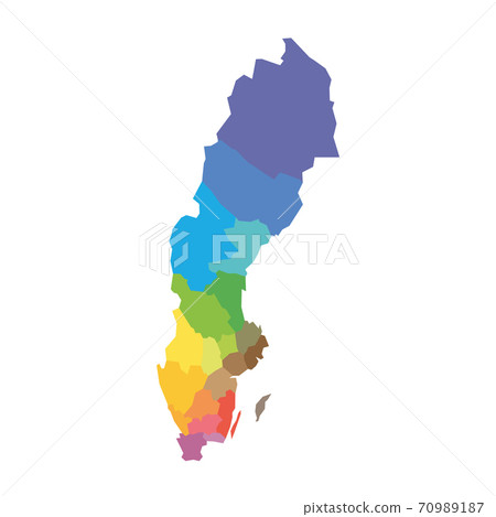 Sweden - map of counties 70989187